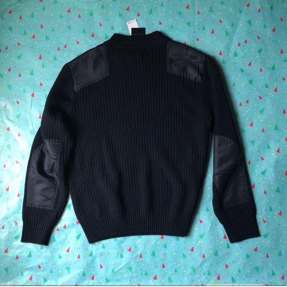 SOLD! NWT Magaschoni LongSleeve Sweater with elbow patch - Picture 4 of 8